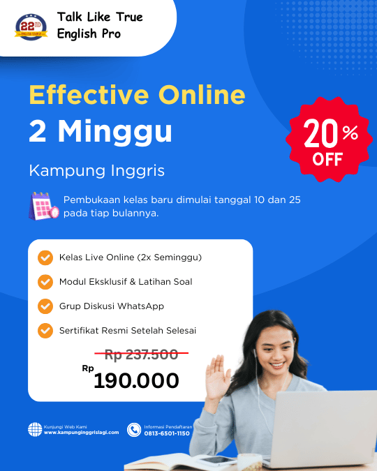 Program Effective Online 2 Minggu